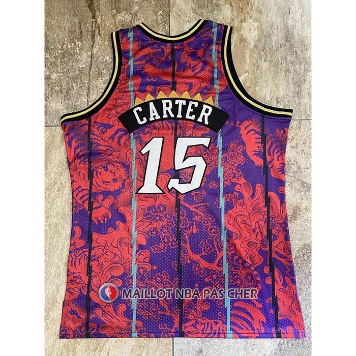 Maillot Tornto Raptors Vince Carter NO 15 Special Year of The Tiger Rouge